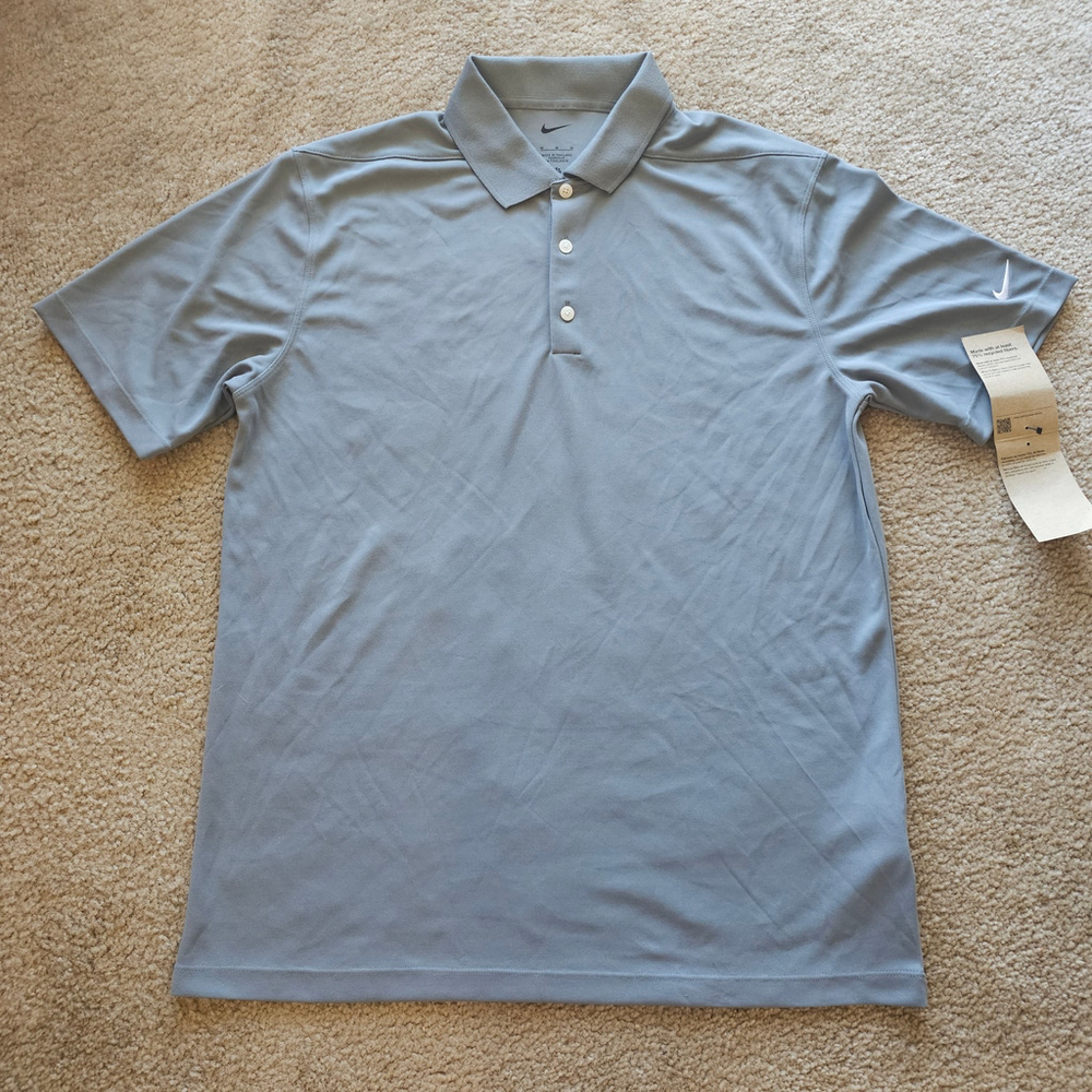 Nike Golf Polo Shirt Men's Medium Grey